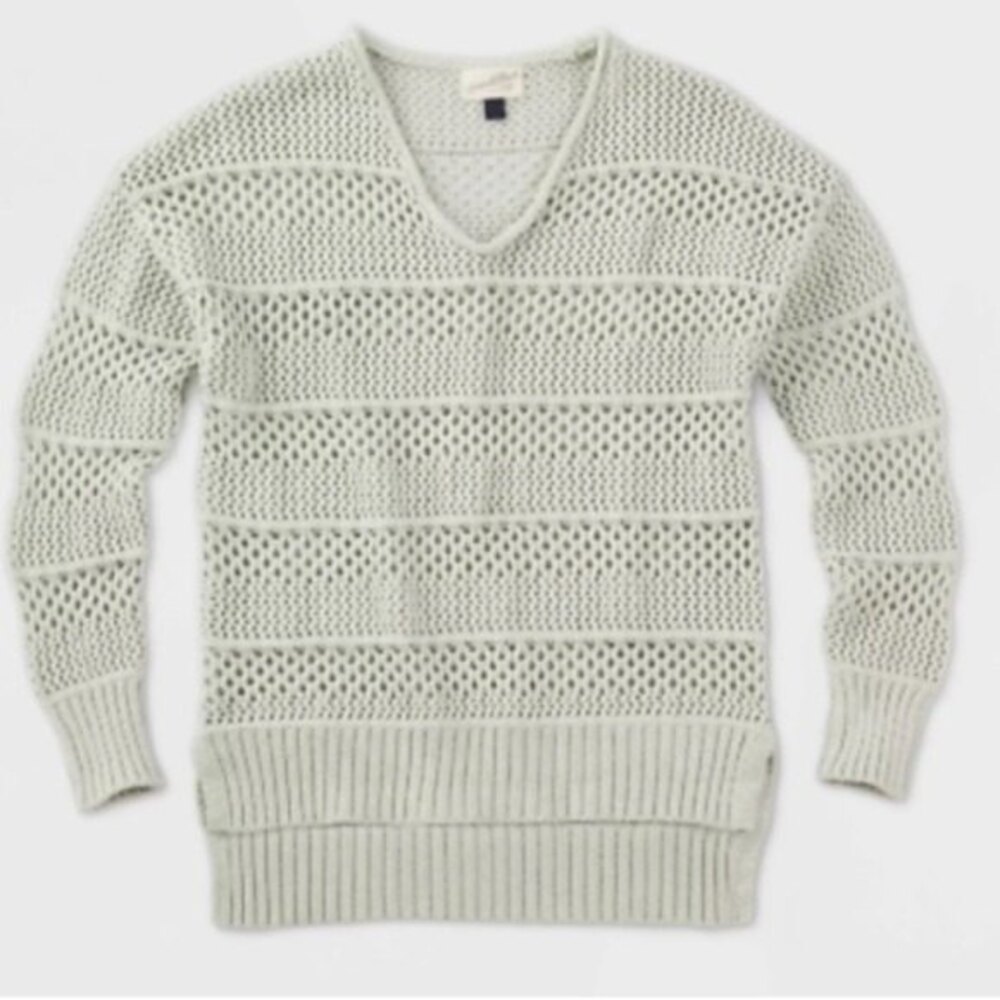 NWT Universal Thread Mint Crewneck Mesh Pullover